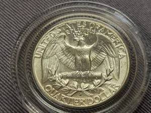 1964-D WASHINGTON QUARTER BU IN AIRTITE