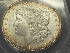 1897 MORGAN SILVER DOLLAR MS64 ANACS