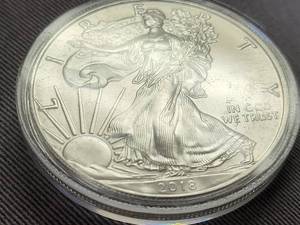 2018 AMERICAN SILVER EAGLE 1 TROY OZ .999 FINE SILVER IN AIRTITE