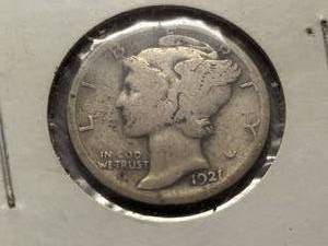 1921 US MERCURY DIME