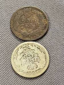 2 COINS 1880 INDIAN HEAD CENT 1875 SEATED DIME