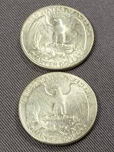 2 WASHINGTON QUARTERS 1948-S 1962-D