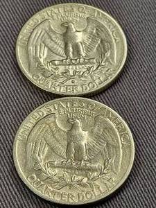 2 AU-UNC WASHINGTON QUARTERS 1945-S 1950-S