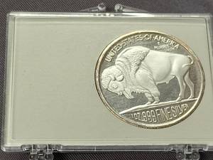 1 TROY OZ .999 FINE SILVER INDIAN BUFFALO ROUND