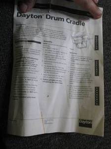 red dayton drum cradle needs assemb...