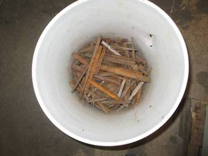 Bucket 14 full of chisels ...