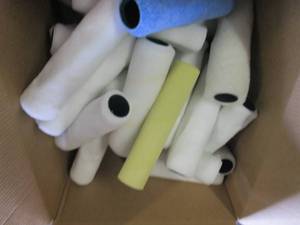 box of 40 paint rollers...