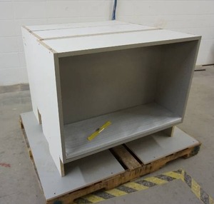 3 White Cabinets-Open Base