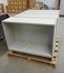 4 White Cabinets -Open Base