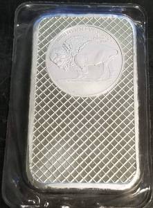 5 TROY OZ .999 FINE SILVER BAR INDIAN BUFFALO SEALED