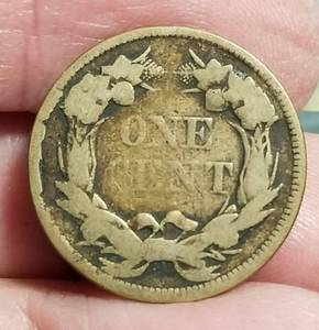 1858 US LARGE LETTERS FLYING EAGLE CENT