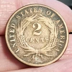 1866 US TWO CENT PIECE