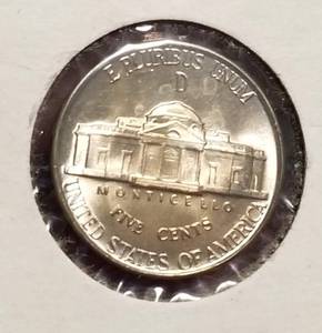 1943-D US WWII WARTIME NICKEL GEM BU