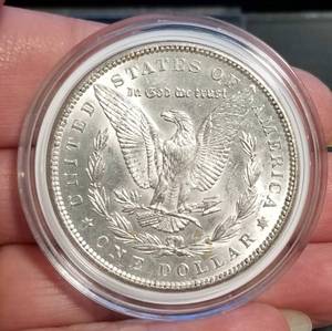 1890 US MORGAN SILVER DOLLAR UNC IN AIRTITE