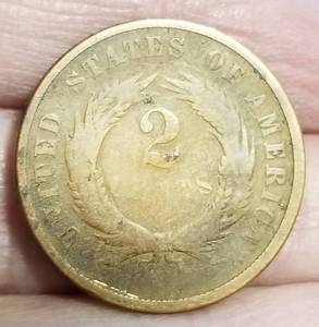 1869 US TWO CENT PIECE