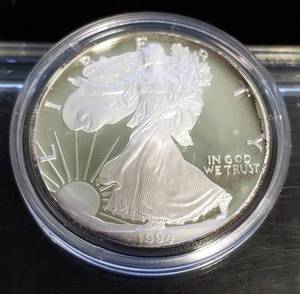1994 PROOF AMERICAN SILVER EAGLE IN ORIGINAL AIRTITE