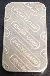 1 TROY OZ .999 FINE SILVER BAR VINTAGE ENGELHARD