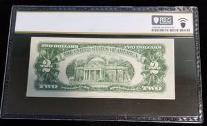 1963 US RED SEAL $2 BILL VF30 PCGS