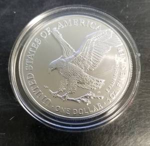 2022 AMERICAN SILVER EAGLE IN AIRTITE HOLDER 1 TROY OZ .999 FINE SILVER