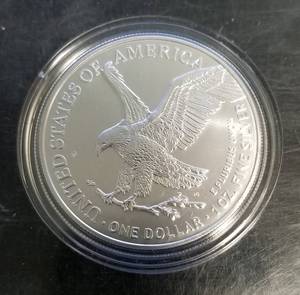 2022 AMERICAN SILVER EAGLE IN AIRTITE 1 TROY OZ .999 FINE SILVER