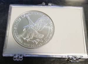 2022 AMERICAN SILVER EAGLE IN CHRISTMAS HOLDER 1 TROY OZ .999 FINE SILVER