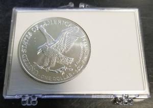 2022 AMERICAN SILVER EAGLE IN CHRISTMAS HOLDER 1 TROY OZ .999 FINE SILVER