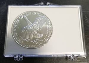 2022 AMERICAN SILVER EAGLE IN CHRISTMAS HOLDER 1 TROY OZ .999 FINE SILVER
