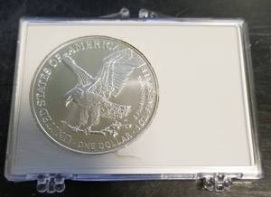 2022 AMERICAN SILVER EAGLE IN CHRISTMAS HOLDER 1 TROY OZ .999 FINE SILVER