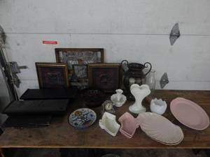 lot 8 image: Household Decor & Pottery Some Stamped U.S.A.