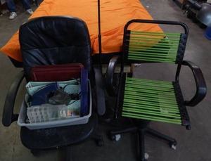 lot 50 image: 2-Office Chairs & Assorted Office Related