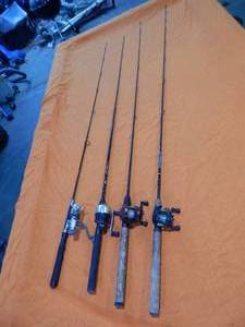 4-Rod & Reel Combos-Abu Garcia, Bantam, Shimano, Rhino