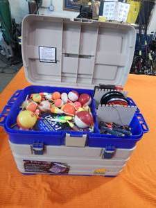 Tackle Box With bobbers & Line