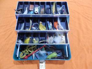 Vintage Tackle Box & Jigs