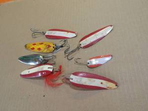 7-Fishing Lures-Dardevle, Dardevlet, Flash Bait, More