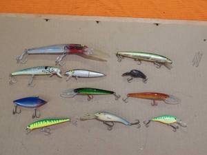 11-Fishing Lures-Rapala & Others