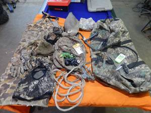 Assorted Camo Clothes & Camping Related