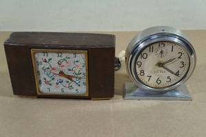 lot 19 image: Vintage Alarm Clocks - Needlepoint Face, Big Ben