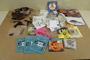 lot 64 image: Assorted Guitar Accessories -Strings, Straps