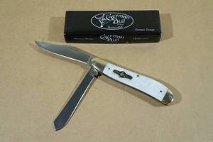 lot 94 image: German Bull 2 Blade Folding Pocket Knife - Mother of Pearl