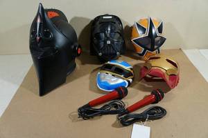lot 147 image: Assorted Face Masks -Darth Vader, Iron Man, Power Rangers