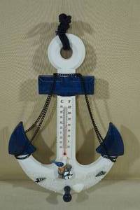 lot 166 image: Nautical Dcor Anchor Thermometer