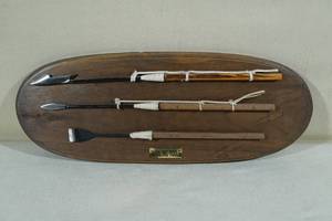 lot 169 image: Wall Hanging Whaling Tools Display