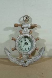 lot 172 image: Wall Hanging Anchor with Clock