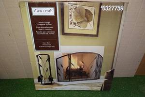 lot 194 image: Reeds Design Fireplace Screen -Matte Black