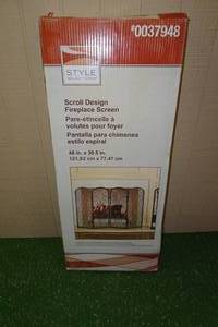 lot 197 image: Scroll Design Fireplace Screen