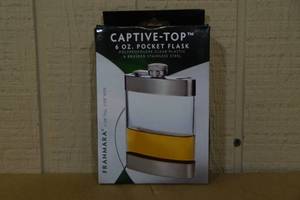 lot 237 image: Captive-Top 6 oz Pocket Flask