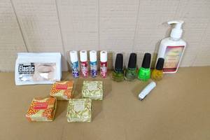 lot 243 image: Self Care Products -Under Eye Patches, Lip Gloss, Nail Polish, Lotion