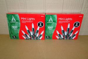lot 265 image: 2 Packs IndoorOutdoor Clear Bulbs Mini Lights