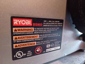 Ryobi 9-inch Bench Model Band Saw