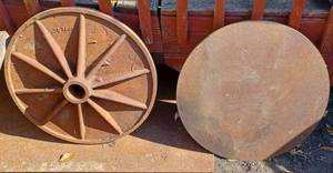 Pair of 21-inch Round Down Rigger Iron Pads